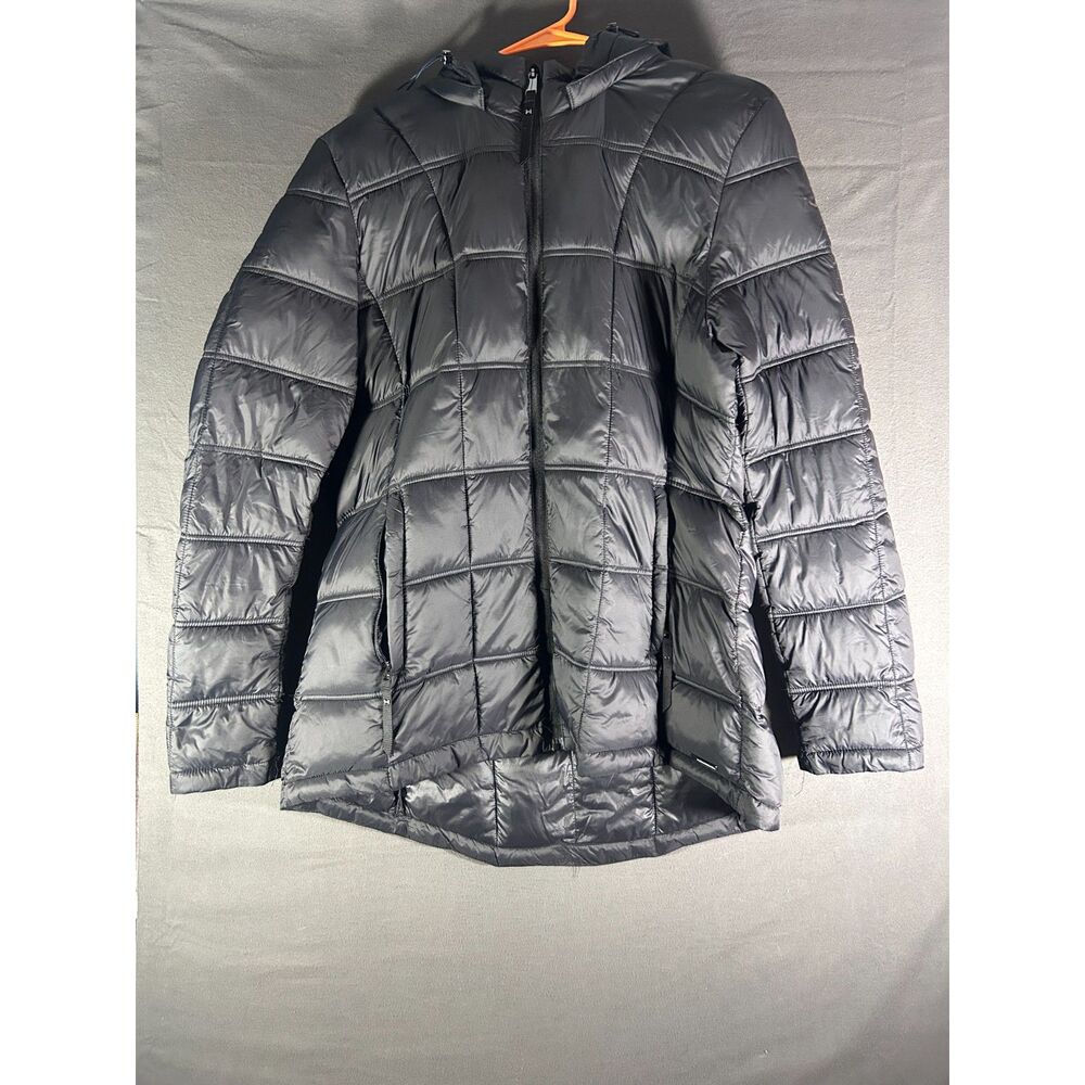 Hawke & Co Lightweight Black Puffer Jacket Hooded Quilted Parka Coat Winter Fall
